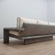 Vintage 3-seater sofa by Marzio Cecchi in ribbed leather 1970s