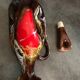 Ceramic bottle of vallauris polychrome enamel 25 cm