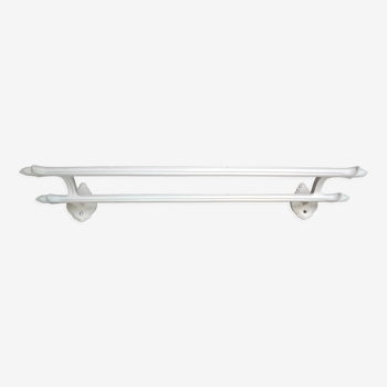 Double cast iron towel rack