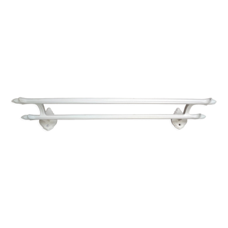 Double cast iron towel rack
