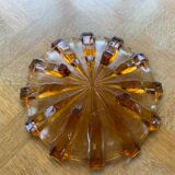 Orange yellow glass fruit cup