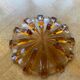 Orange yellow glass fruit cup