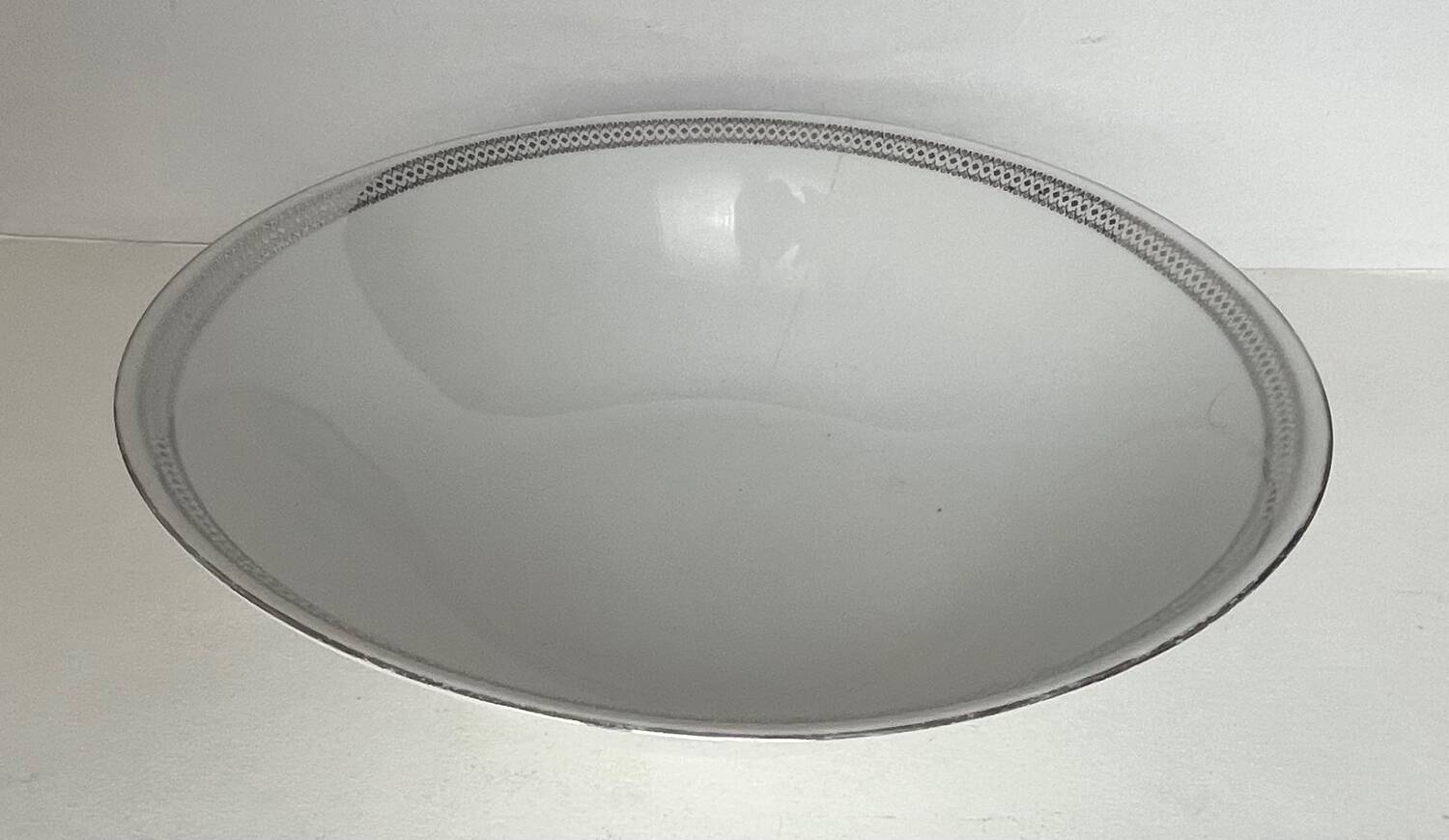 Antique white porcelain salad bowl