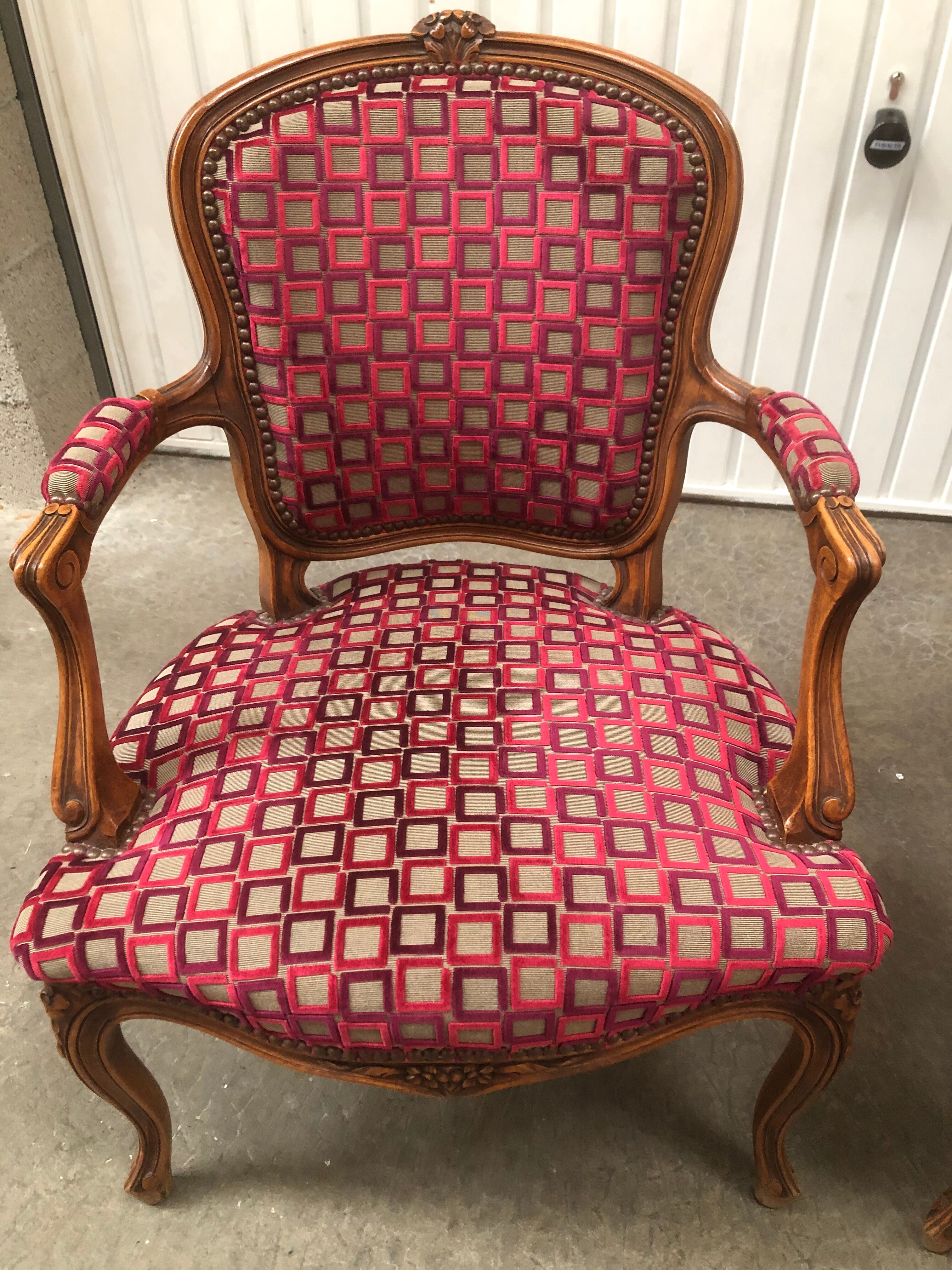 Pair of Louis XV-style armchairs