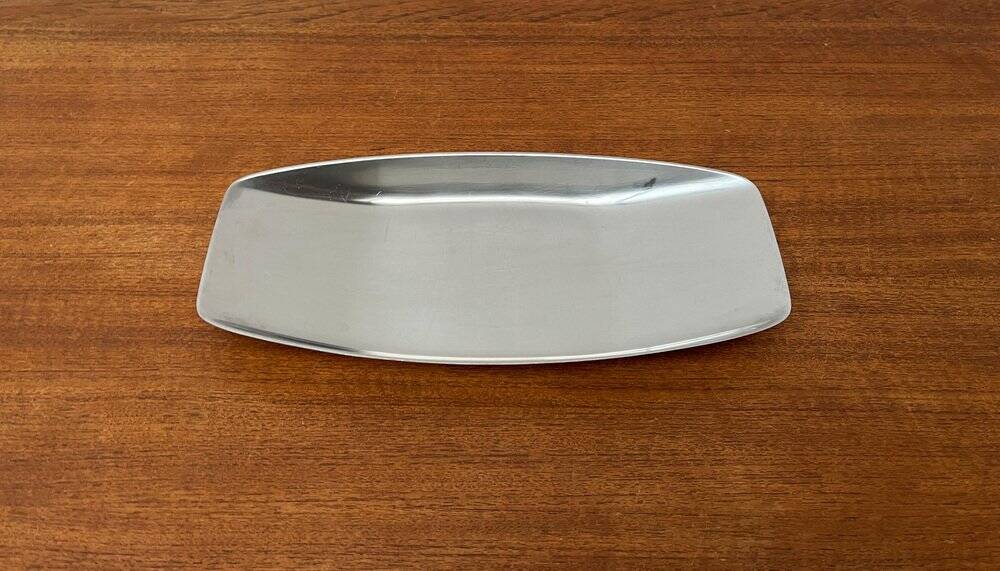 German Cromargan plate from the mid-century by WMF, 1960s.