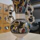 Artisanal vase in glazed ceramic, vintage 50s