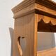 Wall shelf in raw wood with drawers and openwork hearts