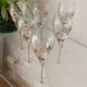 Six champagne flutes, Perrier-Jouët, Belle Epoque, E.Gallé