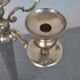 Pair of candlesticks on silver feet