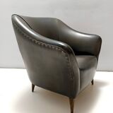 Fauteuil gris foncé dans le style de Gio Ponti pour Casa e Giardino, Italie