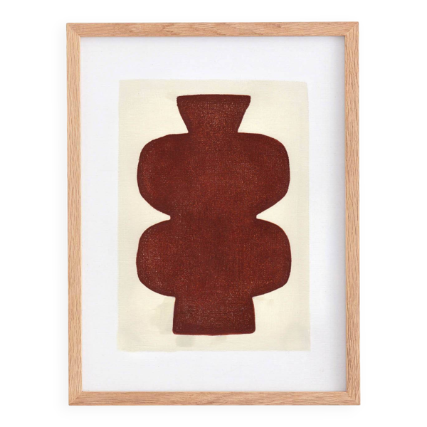 Peinture opra 30x40cm B398 - illustration abstraite signée Eawy