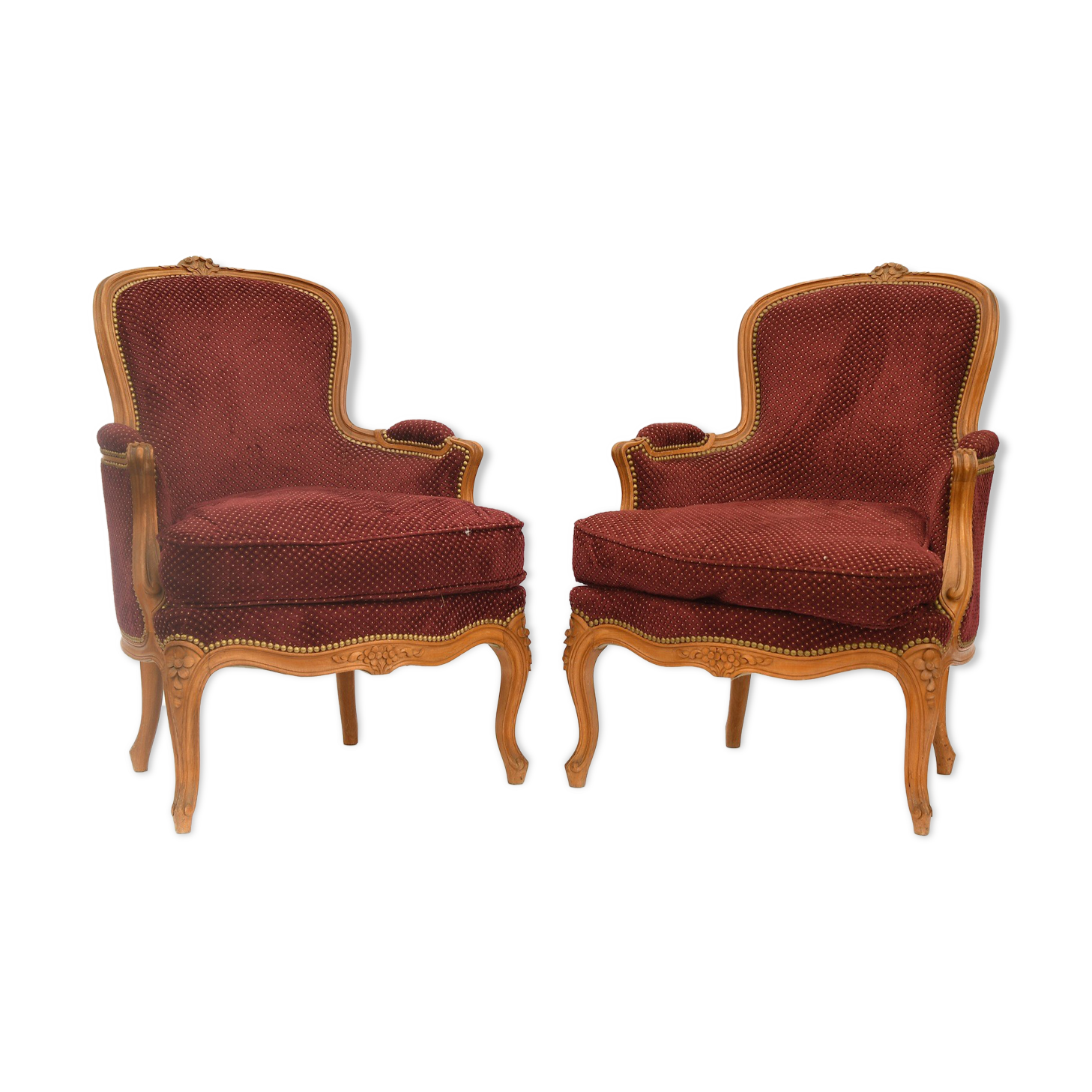Pair of Louis XV-style shepherdess chairs