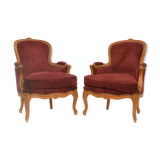 Pair of Louis XV-style shepherdess chairs