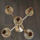 Brass candelabrum with 5 lights, scroll arms – Louis XV style – vintage decor
