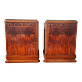 Pair of Art Deco bedside tables in solid blonde walnut – France 1930