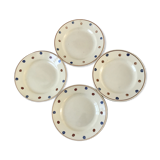 Lot of 4 flat plates Sarreguemines