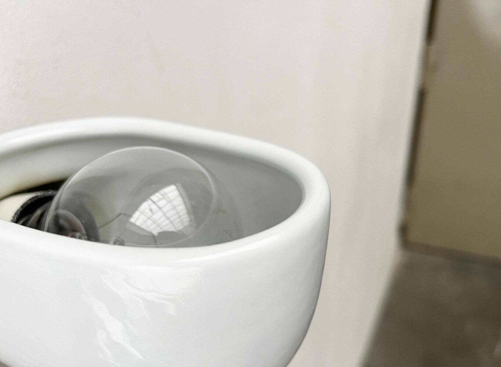 Pafo wall sconces from the Italian space age mid-century in ceramic by Ernesto Gismondi for Artemide, 1970s, set of 2.