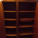 Armoire en bois massif style fleurs années 1950