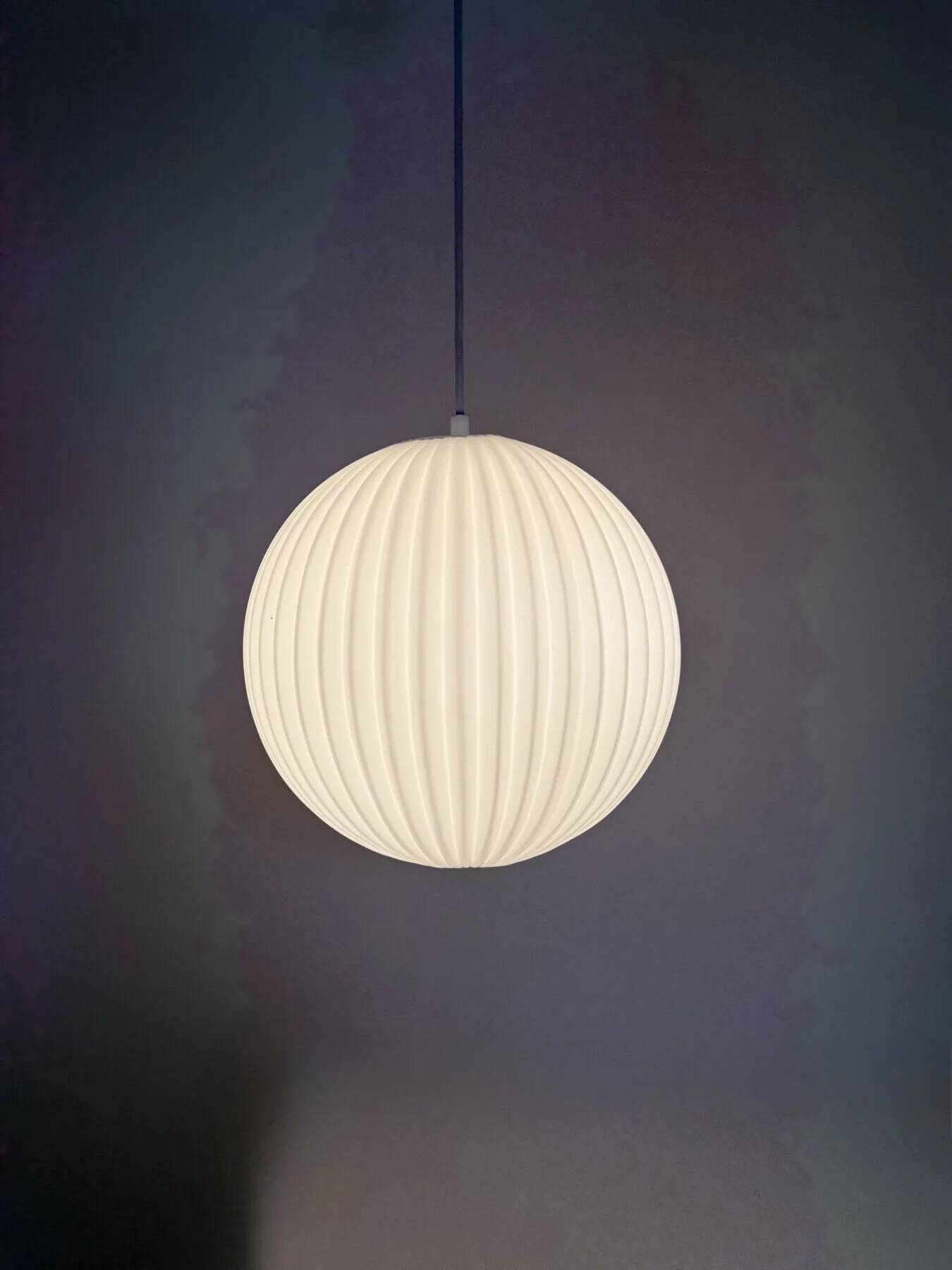 Rare Louis Kalff for Philips opaline glass pendant light, 1960s