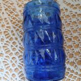 6 verres anciens bleu cobalt