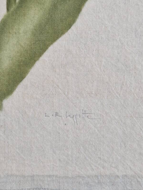 Dessin à l'aquarelle sur soie - Tulipe - La Roche Laffitte (Né en 1943)
