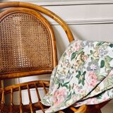 Paire de fauteuils en rotin et cannage vintage