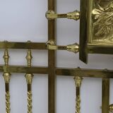 Lit double Art nouveau en laiton italien, début des années 1900