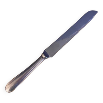 Christopfle bread knife silver metal with notched blade