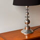 Mid-century Scandinavian sculptural lamp chrome 1970