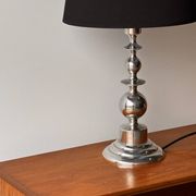 Mid-century Scandinavian sculptural lamp chrome 1970
