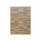 Tapis en jute beige en relief blanc 120x160 cm
