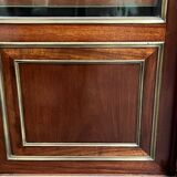 Library from the Napoléon III era. Brass inlay, mahogany, brass decoration.