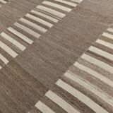 Beige Brown Oversize Vintage Kilim Rug, 322x388Cm