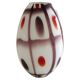 Murano Glass Colorful Ovoid Shaped Vase in The Style of A.Ve.M, Italy, 1960s