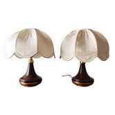 Pair of vintage mushroom lamps