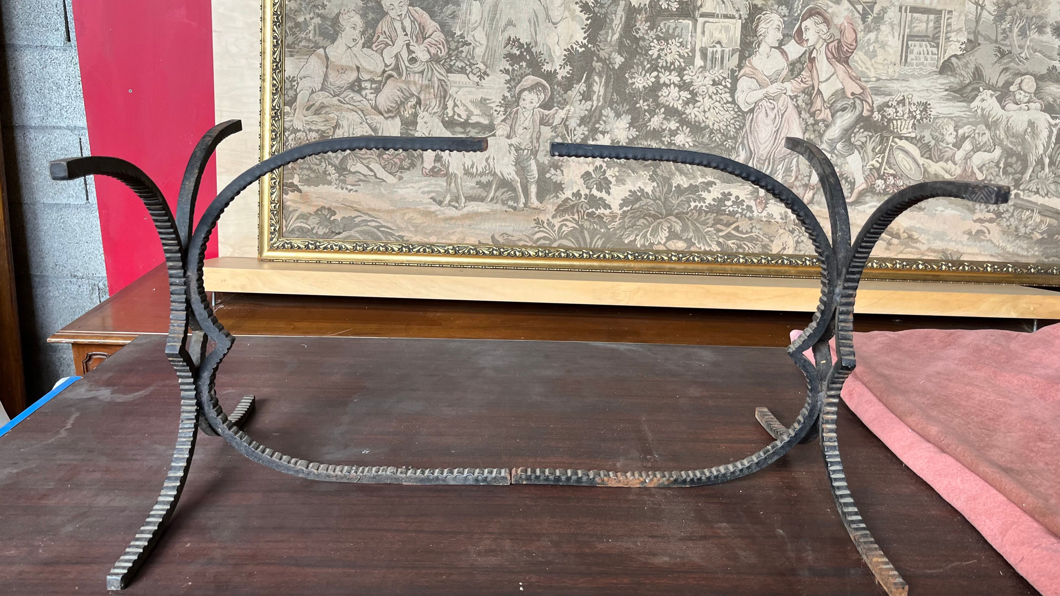 Wrought iron coffee table legs