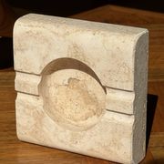 Travertine ashtray — DLG Fratelli Mannelli 70s
