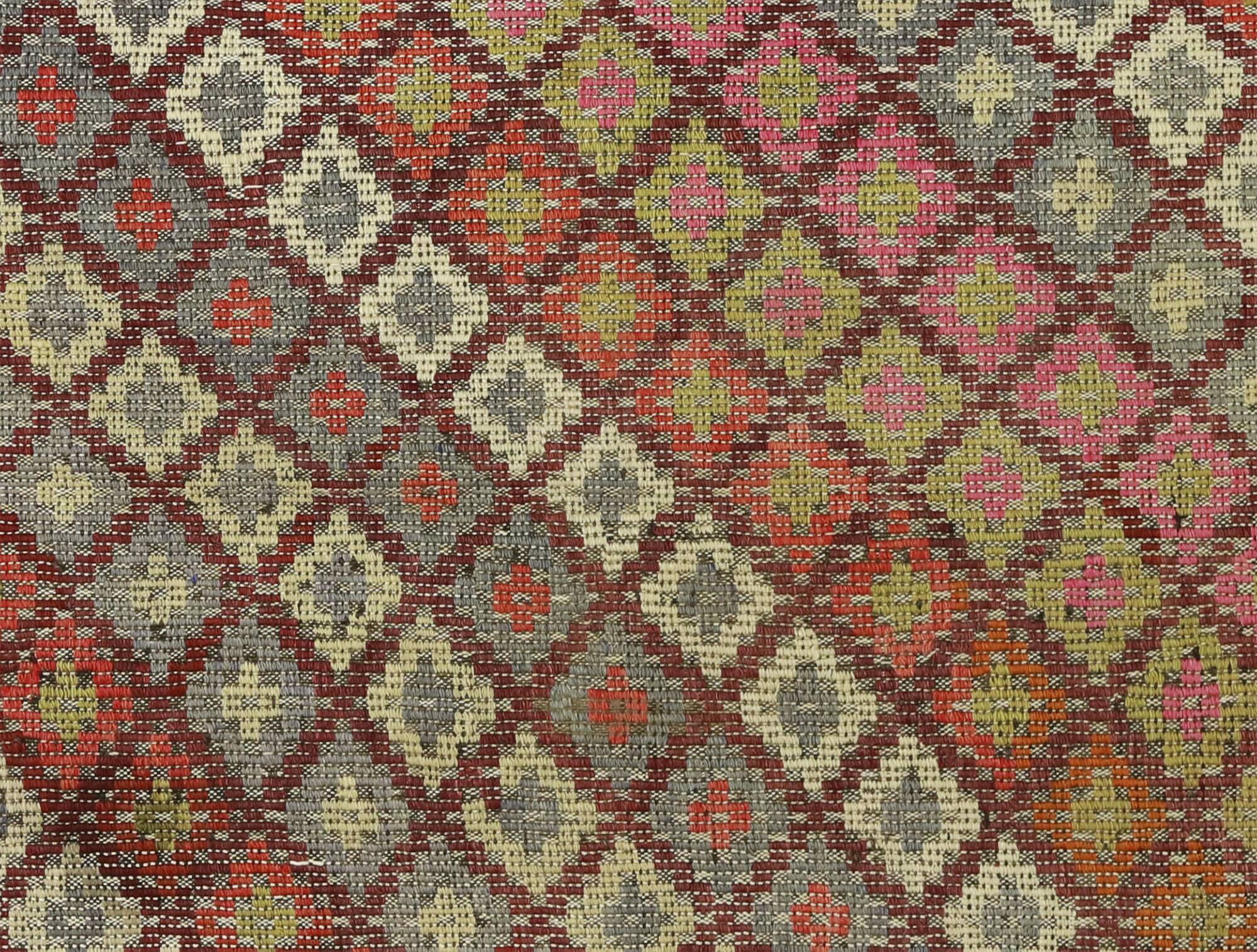 Area kilim rug ,vintage wool turkish handknotted kilim, 230 cmx 146 cm rug