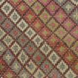 Area kilim rug ,vintage wool turkish handknotted kilim, 230 cmx 146 cm rug