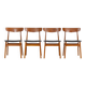Ensemble de 4 chaises de salle à manger Mosbøl par Findahl (Danemark, années 1960).
