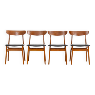 Ensemble de 4 chaises de salle à manger Mosbøl par Findahl (Danemark, années 1960).