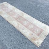 Handmade muted oushak hallway runner 280 X 85 cm