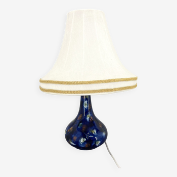 Mid-century Ceramic & Fabric Table Lamp, Czechoslovakia