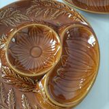 Trio of vintage Sela Portugal barbotine plates from the 60s