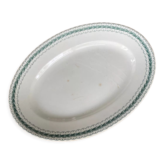 Old bourgeois earthenware serving dish