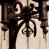 Paire d’appliques en fer forgé, XXe siècle
