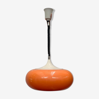 Suspension Rolly ajustable en plastique orange des années 70