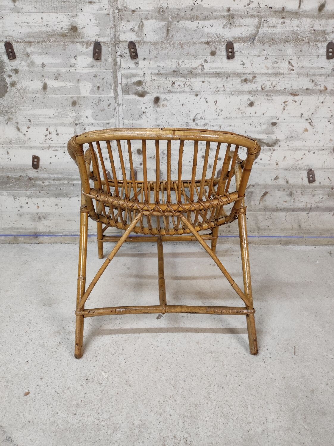 Vintage rattan armchair