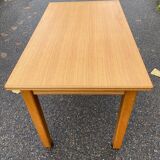 Scandinavian table with drawer in oak wood