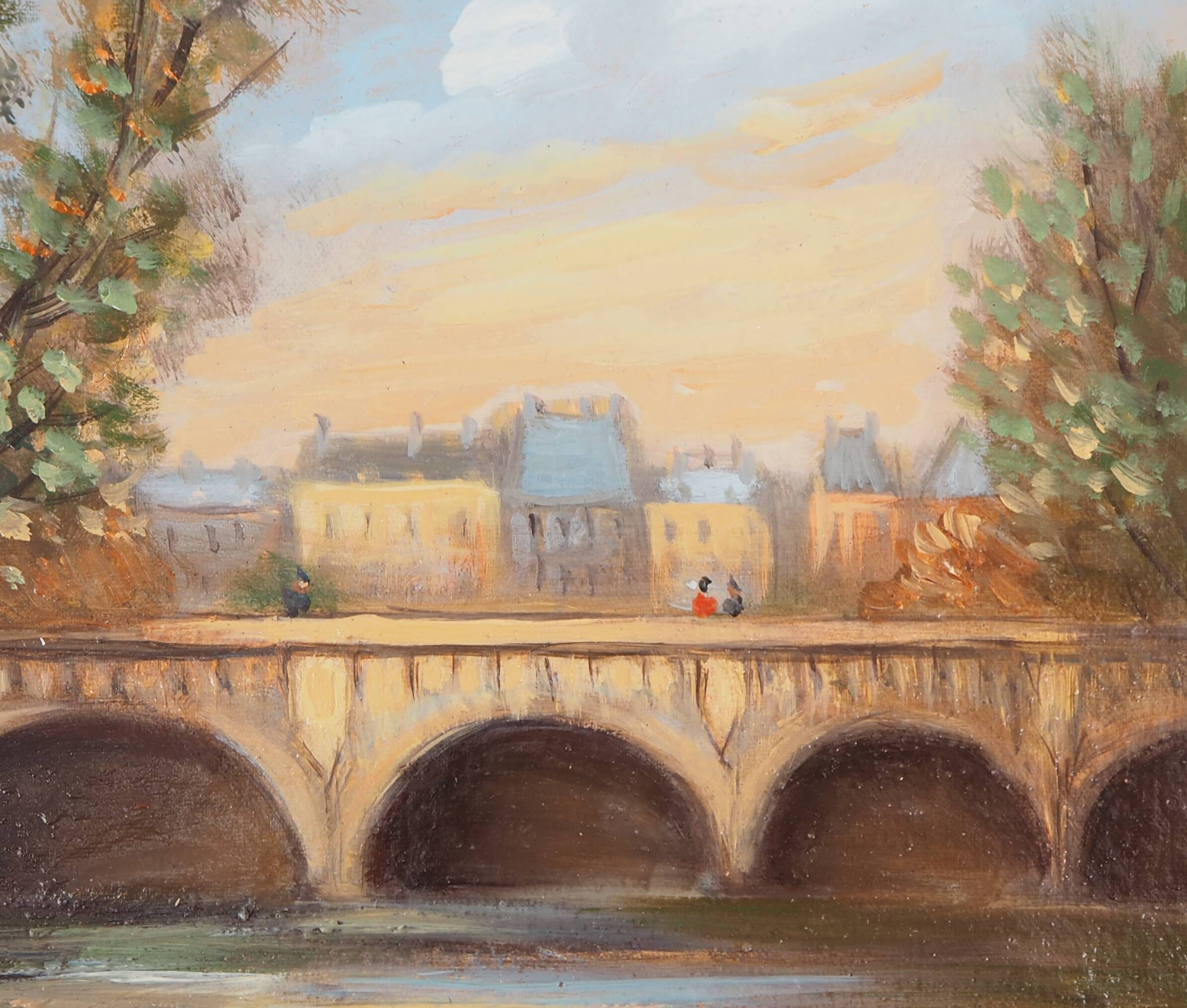 Michel PABOIS : Paris, Pont Neuf, huile sur toile originale signée
